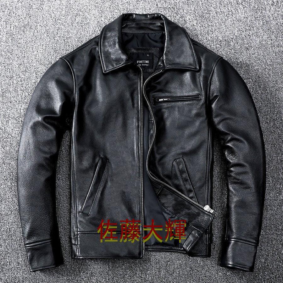 &starf;品名：メンズ本革革ジャン&starf;素材：牛革&starf;カラー：ブラック&starf;サイズ：S-5XL「サイズ写真をご覧下さい」&star